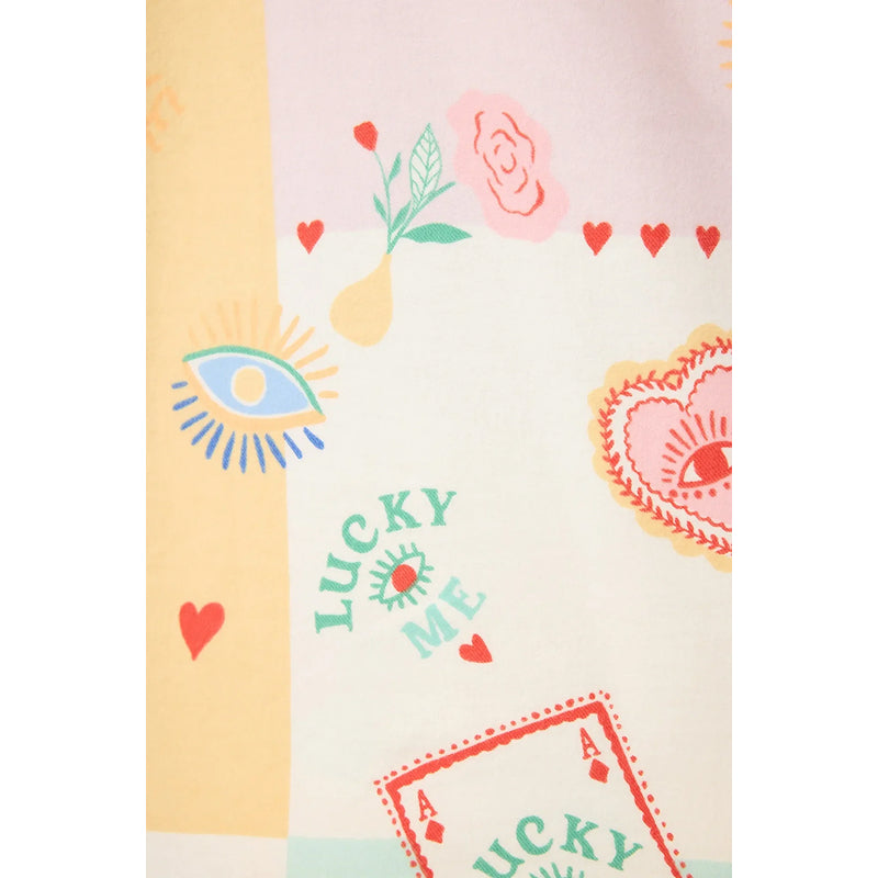 PJ Salvage Lucky Me Print Flannel PJ Set