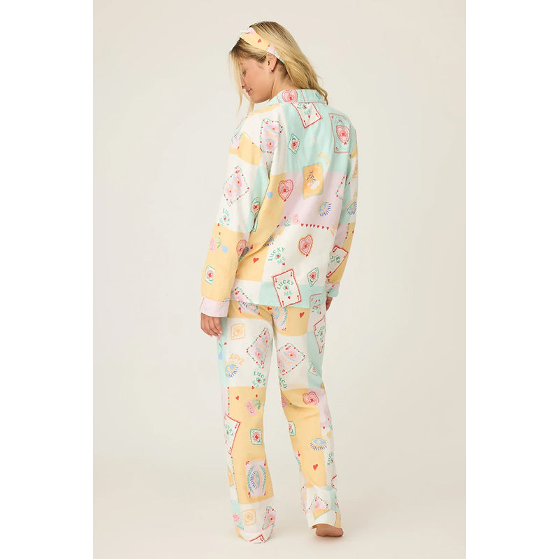 PJ Salvage Lucky Me Print Flannel PJ Set