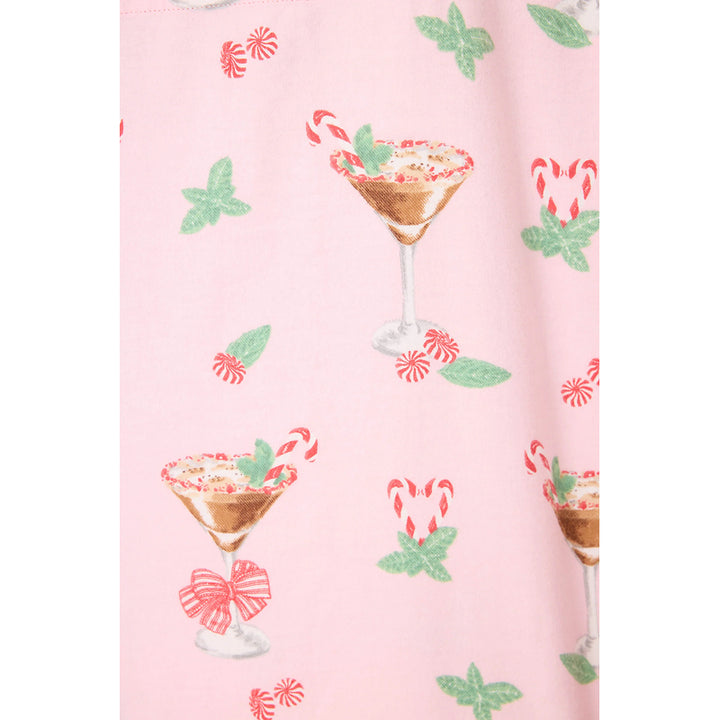 PJ Salvage Tini Time Drink Print 3-Piece Flannel PJ Set
