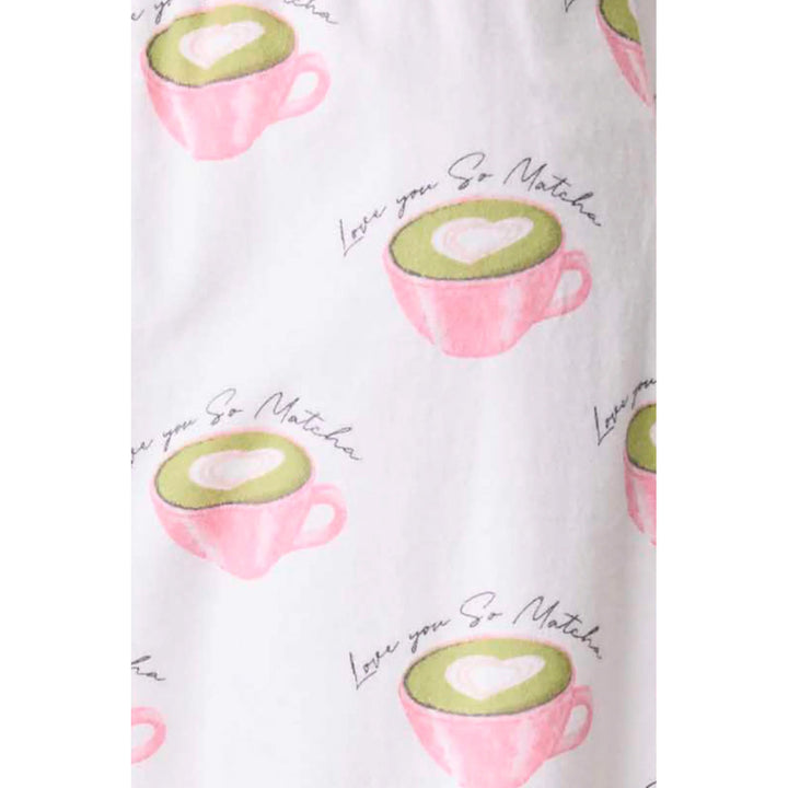 PJ Salvage Love 'U' So Matcha Cozy Flannel PJ Set