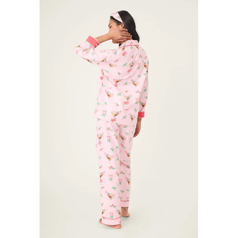 PJ Salvage Tini Time Drink Print 3-Piece Flannel PJ Set