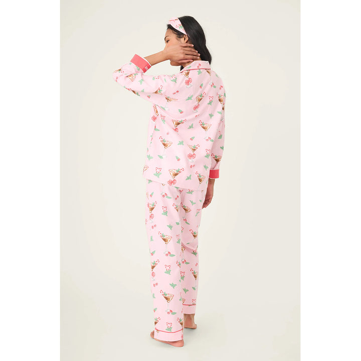 PJ Salvage Tini Time Drink Print 3-Piece Flannel PJ Set