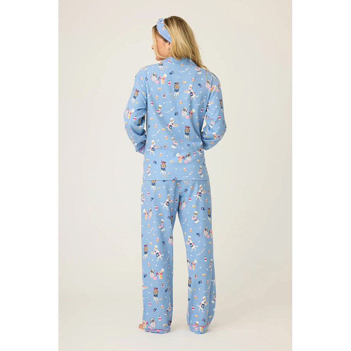 PJ Salvage Baked Woof Love Dog Print Flannel PJ Set