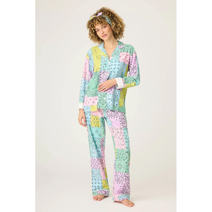 PJ Salvage Howdy Honey Paisley Print Flannel PJ Set