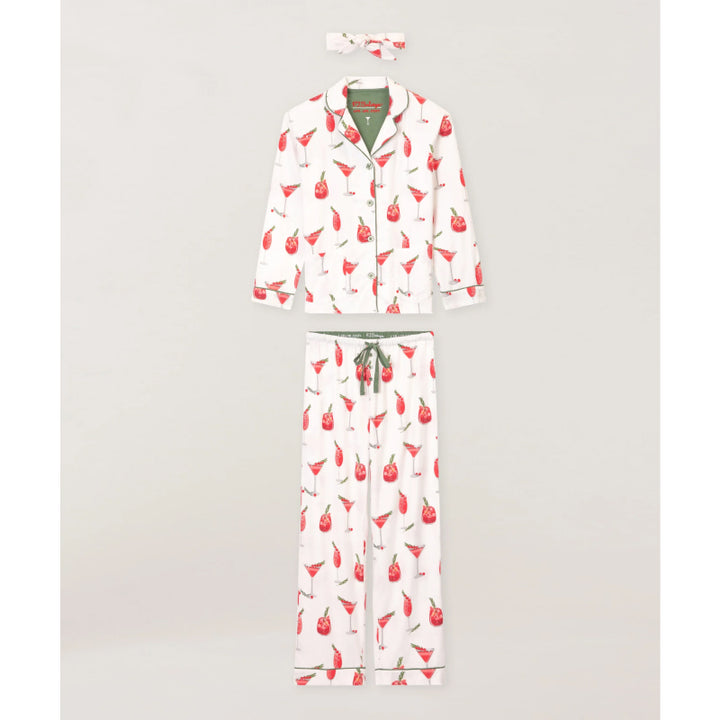 PJ Salvage Cranberries & Cocktails Flannel PJ Set