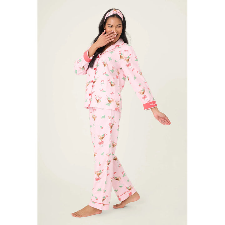 PJ Salvage Tini Time Drink Print 3-Piece Flannel PJ Set