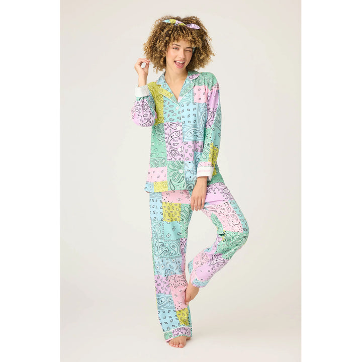 PJ Salvage Howdy Honey Paisley Print Flannel PJ Set