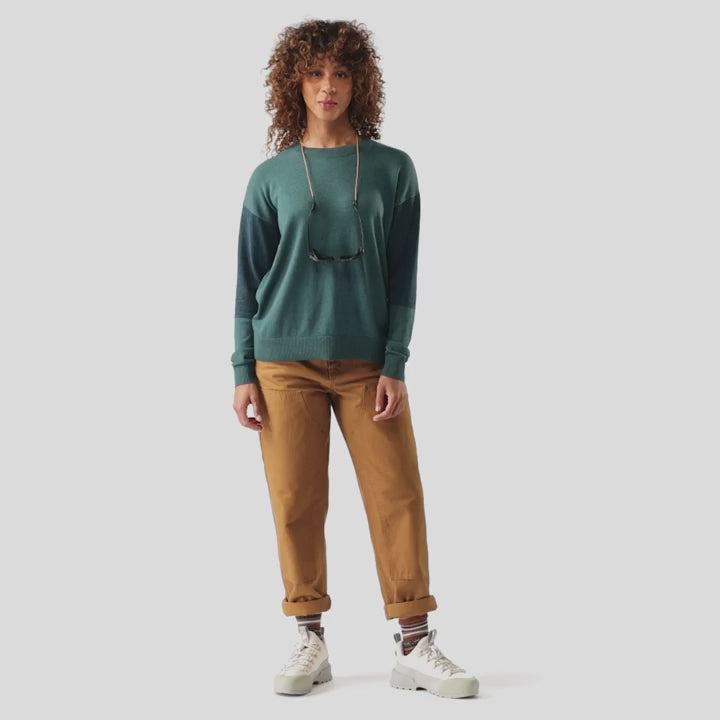 Smartwool Women's Edgewood Colorblock Crew Sweater