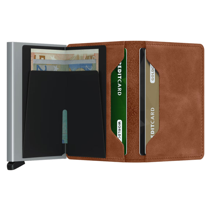 Secrid Slimwallet Vintage Cognac-Silver