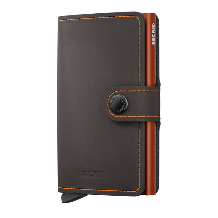 Secrid Miniwallet - Matte Truffle & Orange