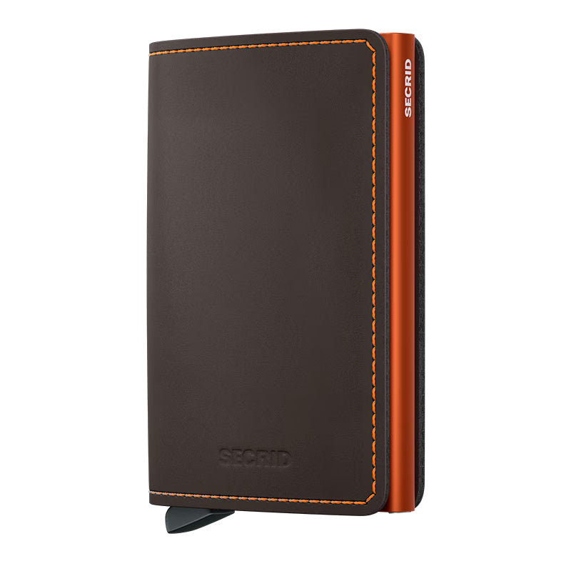 Secrid Slimwallet Matte Truffle & Orange