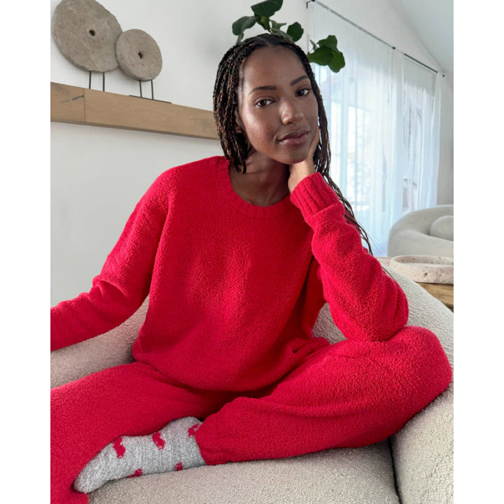 Splendid Fuzzy Sweater PJ Set