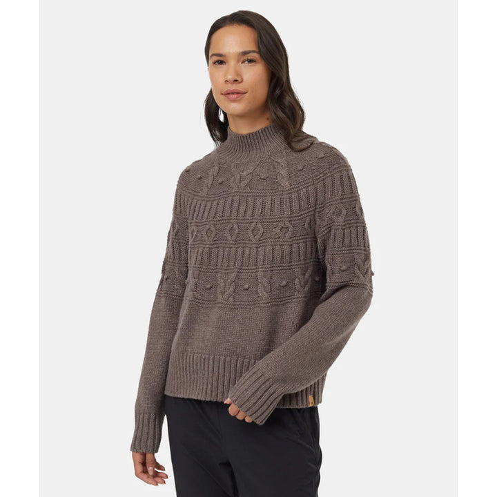 Tentree Women's Highline Pom Mock Neck Sweater