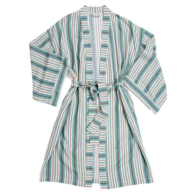 Striped robe on a white background