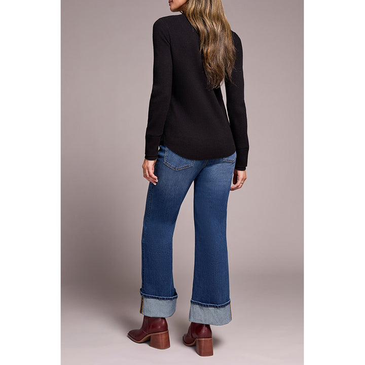 Tribal Long Sleeve Henley Top with Buttons