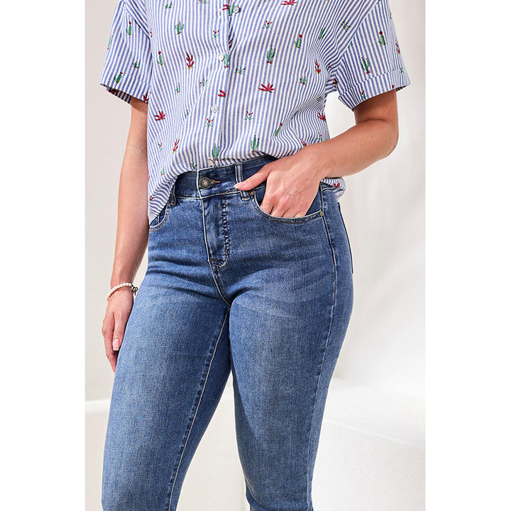 Tribal Sophia Curvy Fit Straight Leg Jeans