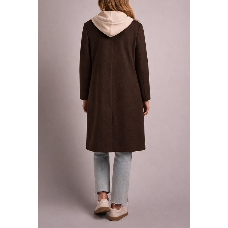 Trench-coat tribal avec capuche façon sweat