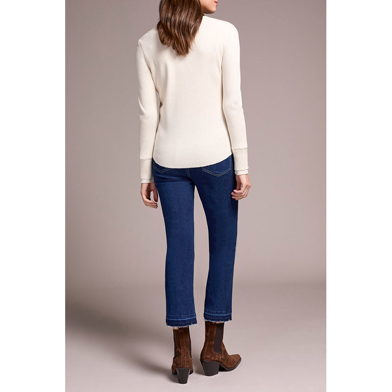 Tribal Long Sleeve Henley Top with Buttons