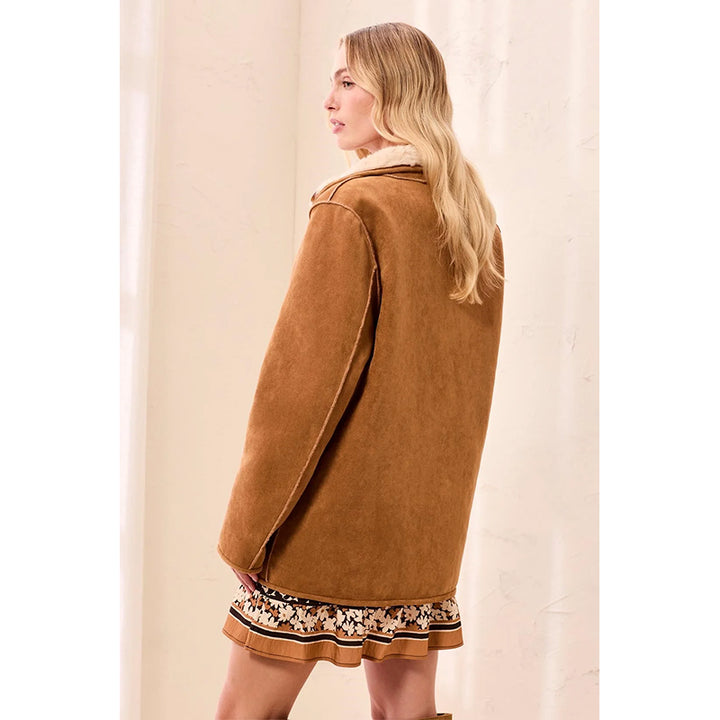Manteau réversible à manches longues tribal
