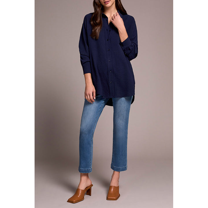 Tribal Stretch Woven Flowy Raglan Sleeve Shirt