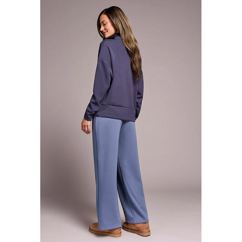 Tribal Techno Lux Drop Shoulder Funnel Neck Knit Top