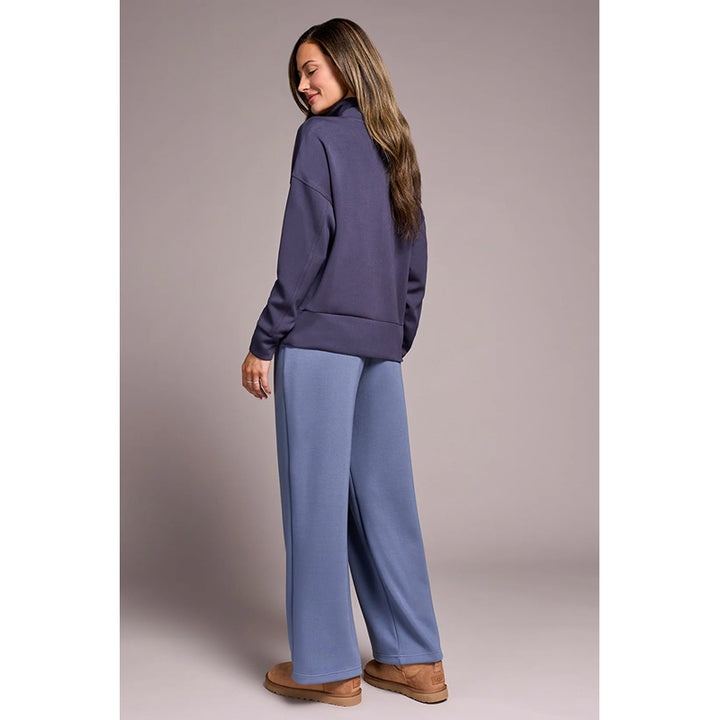 Tribal Techno Lux Drop Shoulder Funnel Neck Knit Top