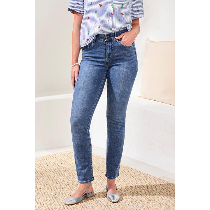 Tribal Sophia Curvy Fit Straight Leg Jeans