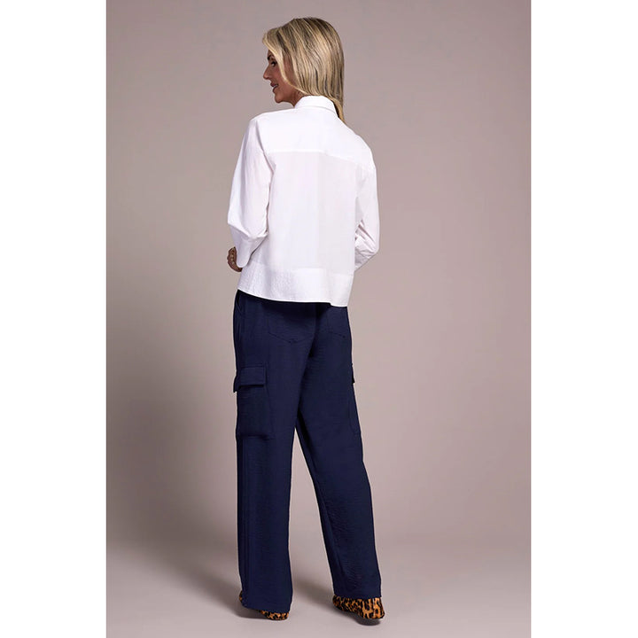 Tribal Soft Poplin 3/4 Sleeve Button-Front Shirt