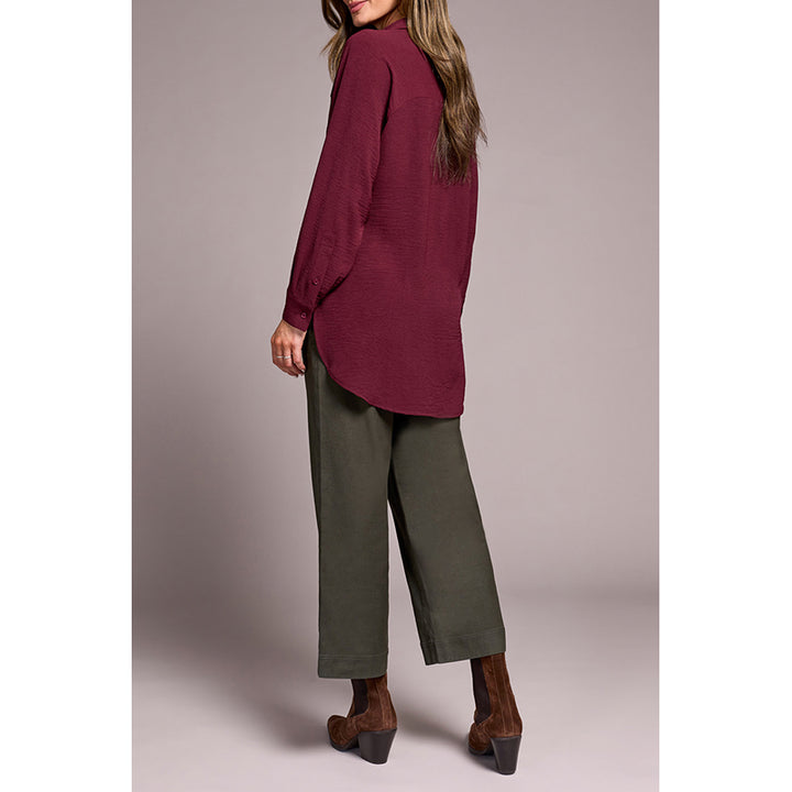 Tribal Stretch Woven Flowy Raglan Sleeve Shirt