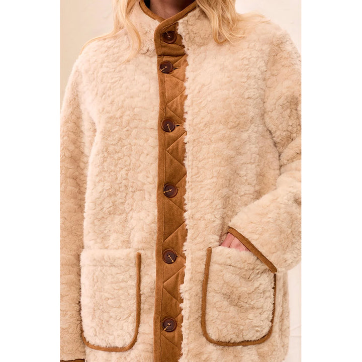 Manteau réversible à manches longues tribal