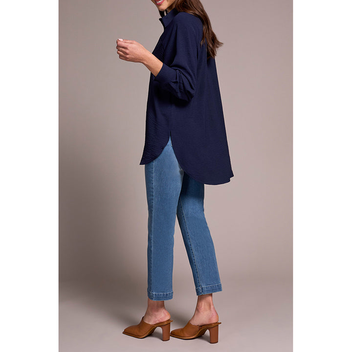 Tribal Stretch Woven Flowy Raglan Sleeve Shirt