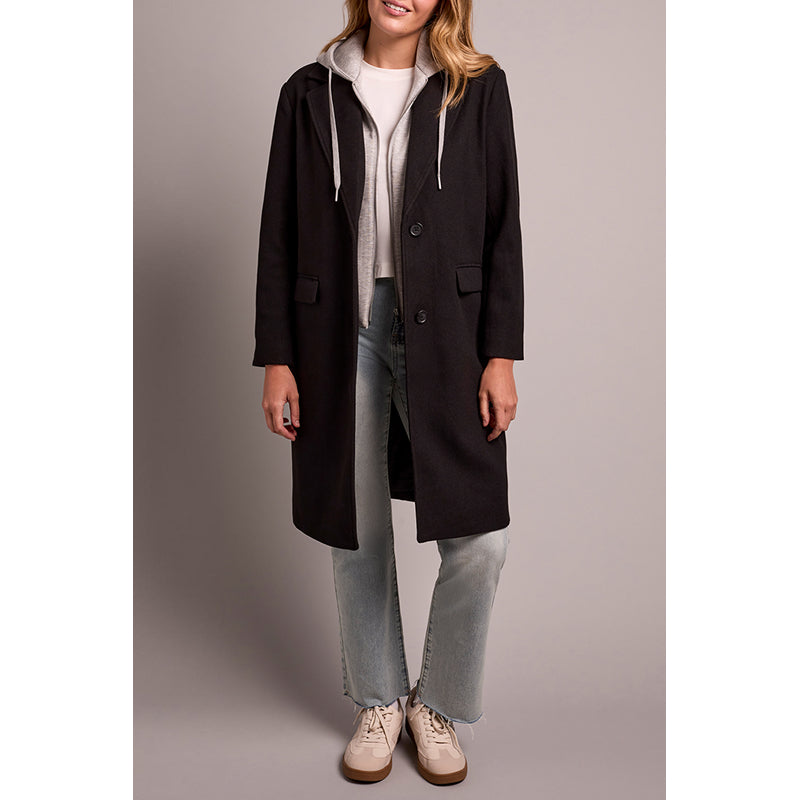 Tribal Trench Coat with Fooler Hoodie