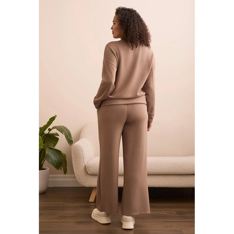 Tribal Techno Lux Drop Shoulder Funnel Neck Knit Top