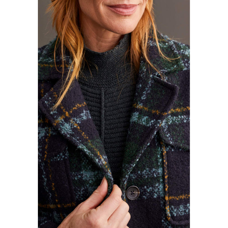 Tribal Long Plaid Shacket - Main Image