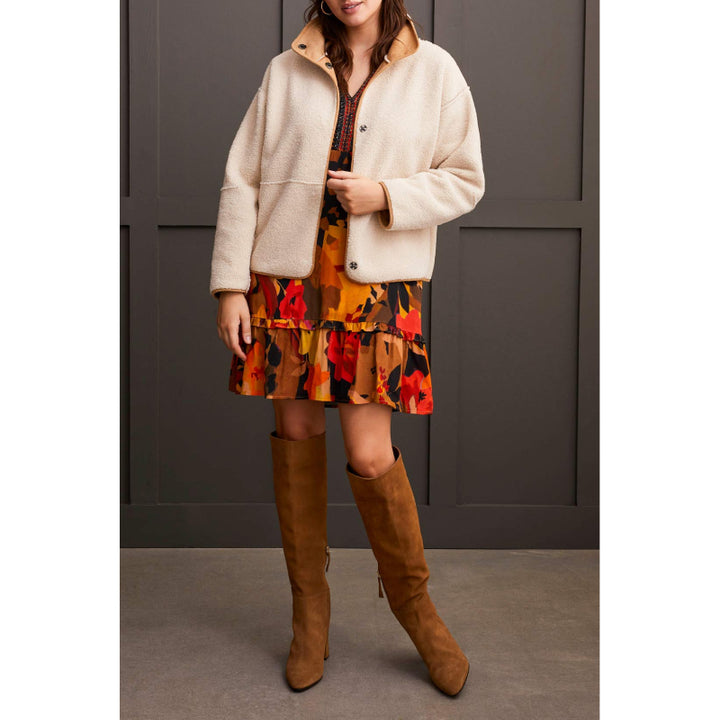 Tribal Snap Front Reversible Coat