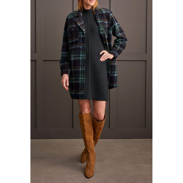 Tribal Long Plaid Shacket