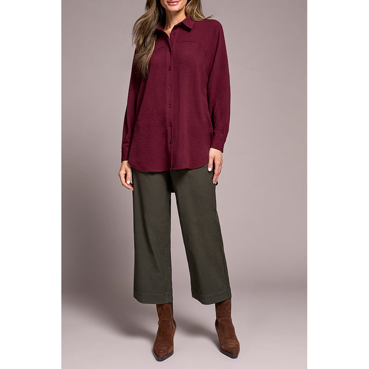 Tribal Stretch Woven Flowy Raglan Sleeve Shirt