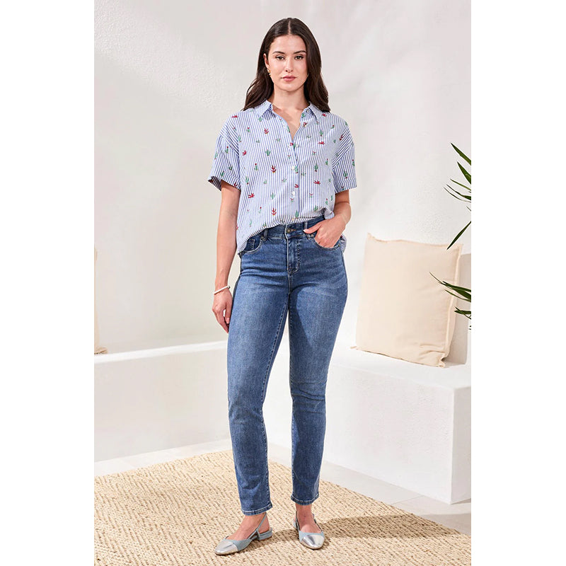 Tribal Sophia Curvy Fit Straight Leg Jeans