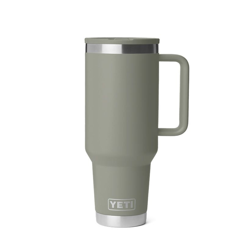 Mug de voyage Yeti Rambler de 40 oz avec couvercle à paille de couleur assortie