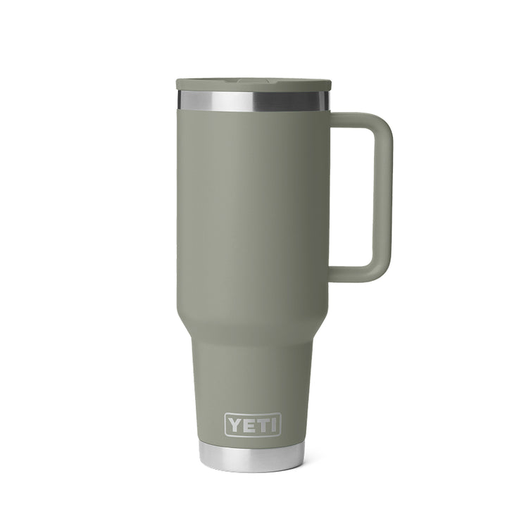 Mug de voyage Yeti Rambler de 40 oz avec couvercle à paille de couleur assortie