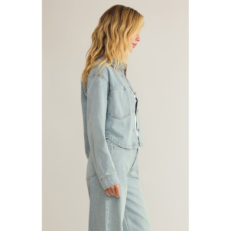 Z Supply All Day Cropped Denim Jacket