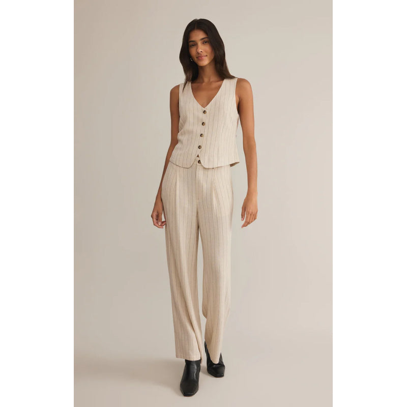 Z Supply Belfort Pinstripe Linen Vest