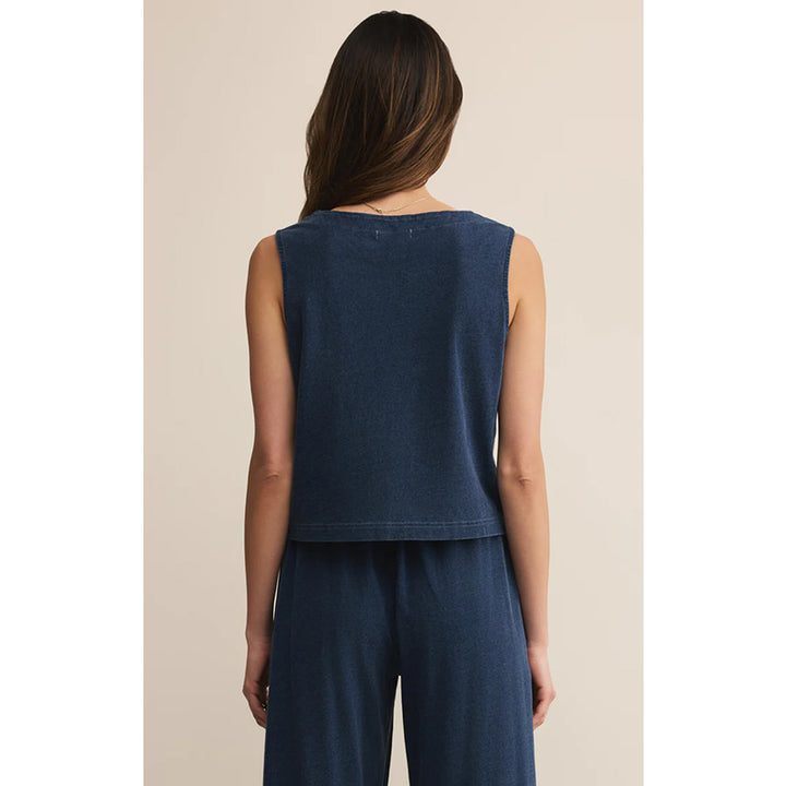 Z Supply Solace V-Neck Jersey Denim Tank