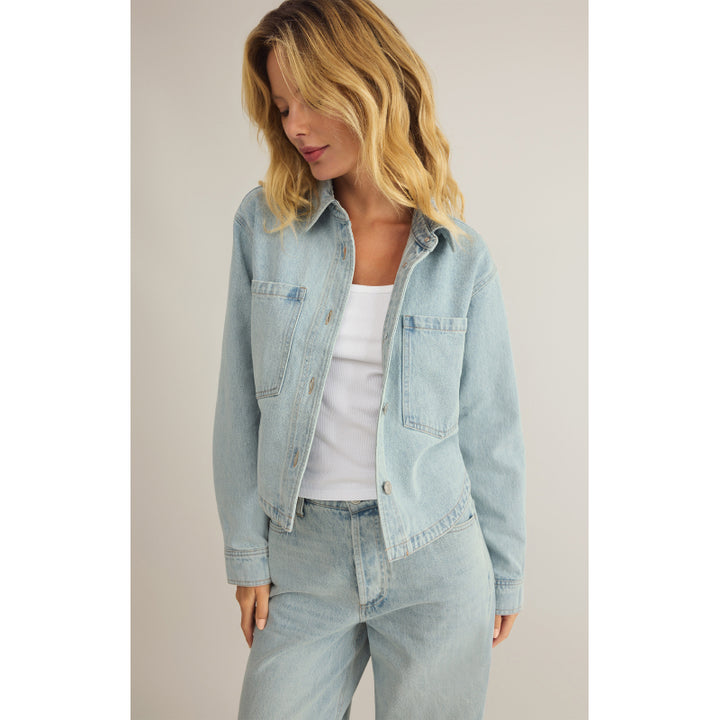 Z Supply All Day Cropped Denim Jacket