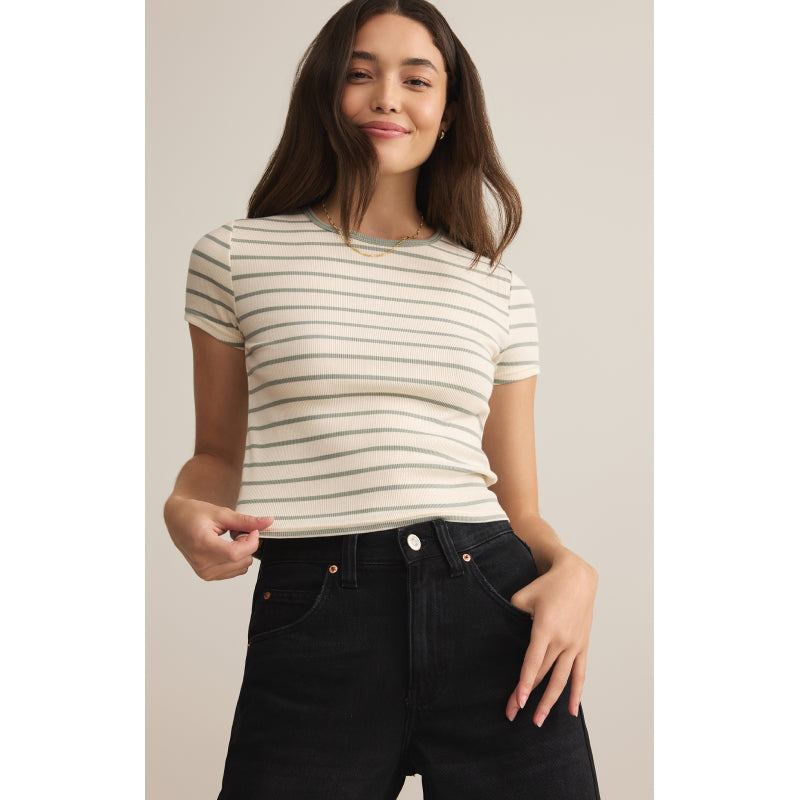 Z Supply Saxton Striped Rib Tee