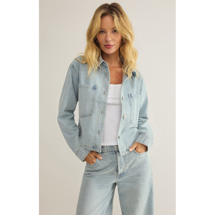 Z Supply All Day Cropped Denim Jacket