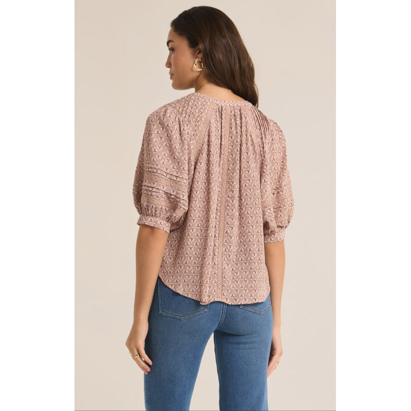 Z Supply Prairie Navi Ditsy Printed Top