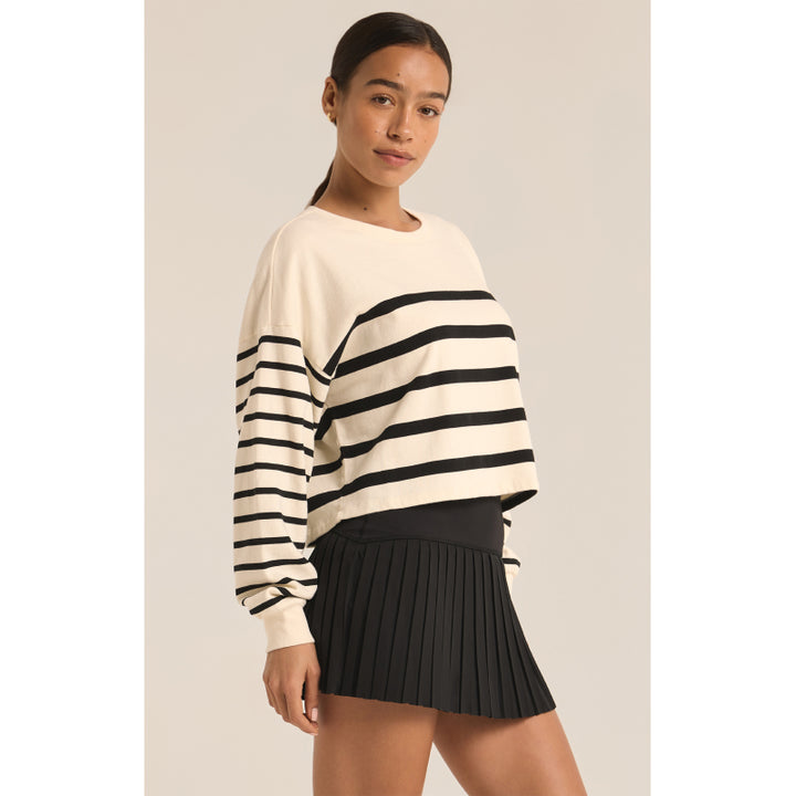 Z Supply Line Up Stripe Sweatshirt