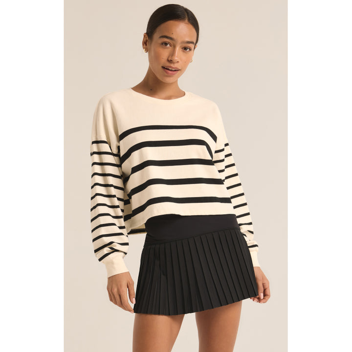 Z Supply Line Up Stripe Sweatshirt