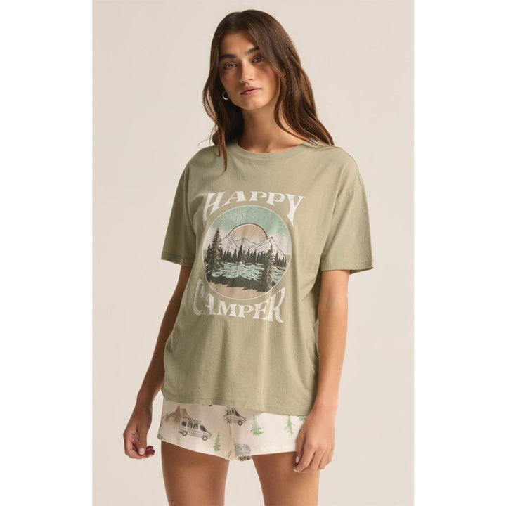 Z Supply Happy Camper Boyfriend Tee